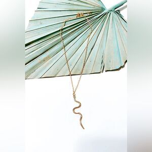 Gold snake necklace #256